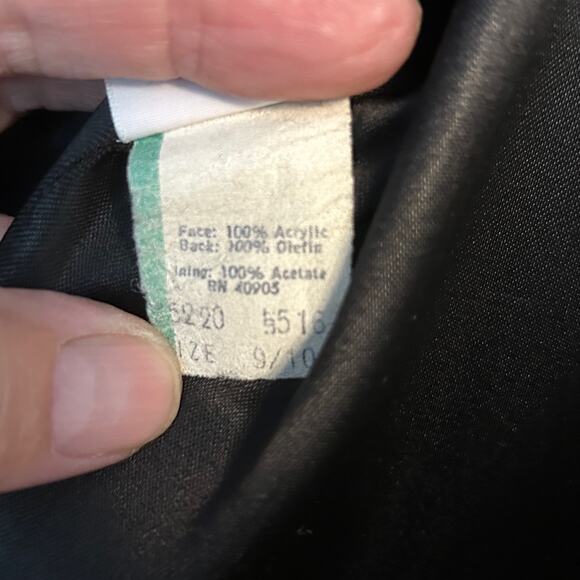 Vintage Retro Outerlayers Faux Fur Colorblock Coat Women's Size 9-10 - Picture 11 of 11